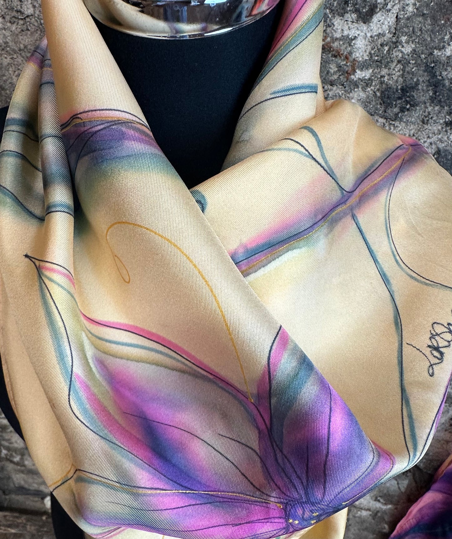 Lorsha Handpainted silk scarfs