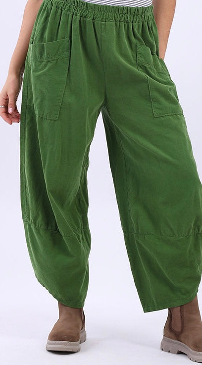 “Toni “ needle corduroy Italian cocoon trousers