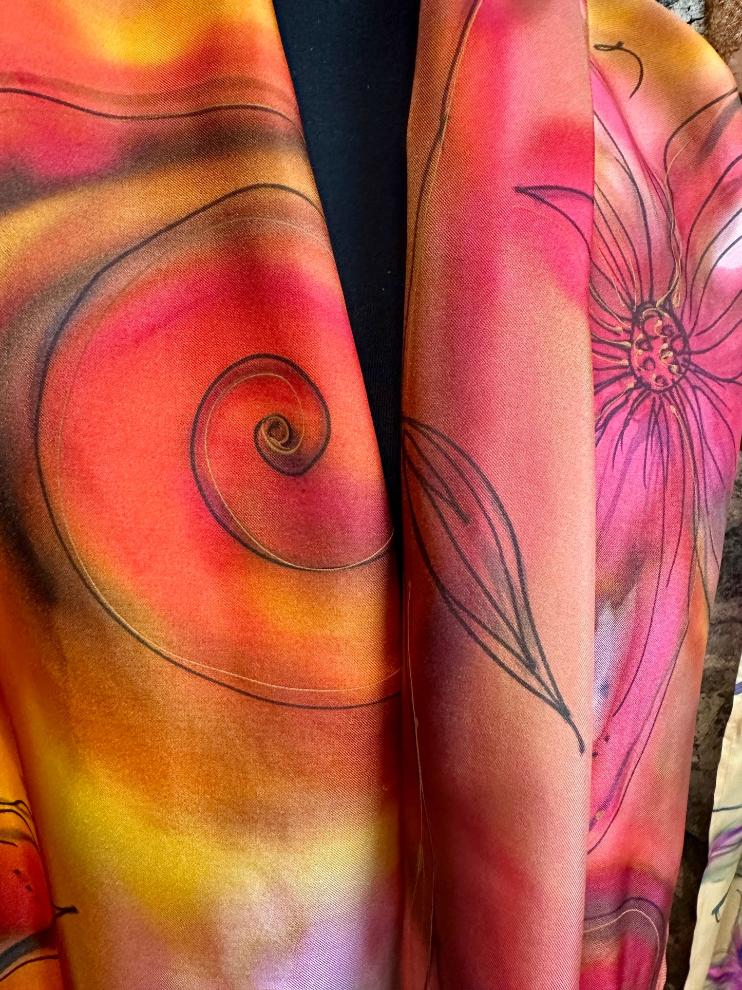 Lorsha Handpainted silk scarf