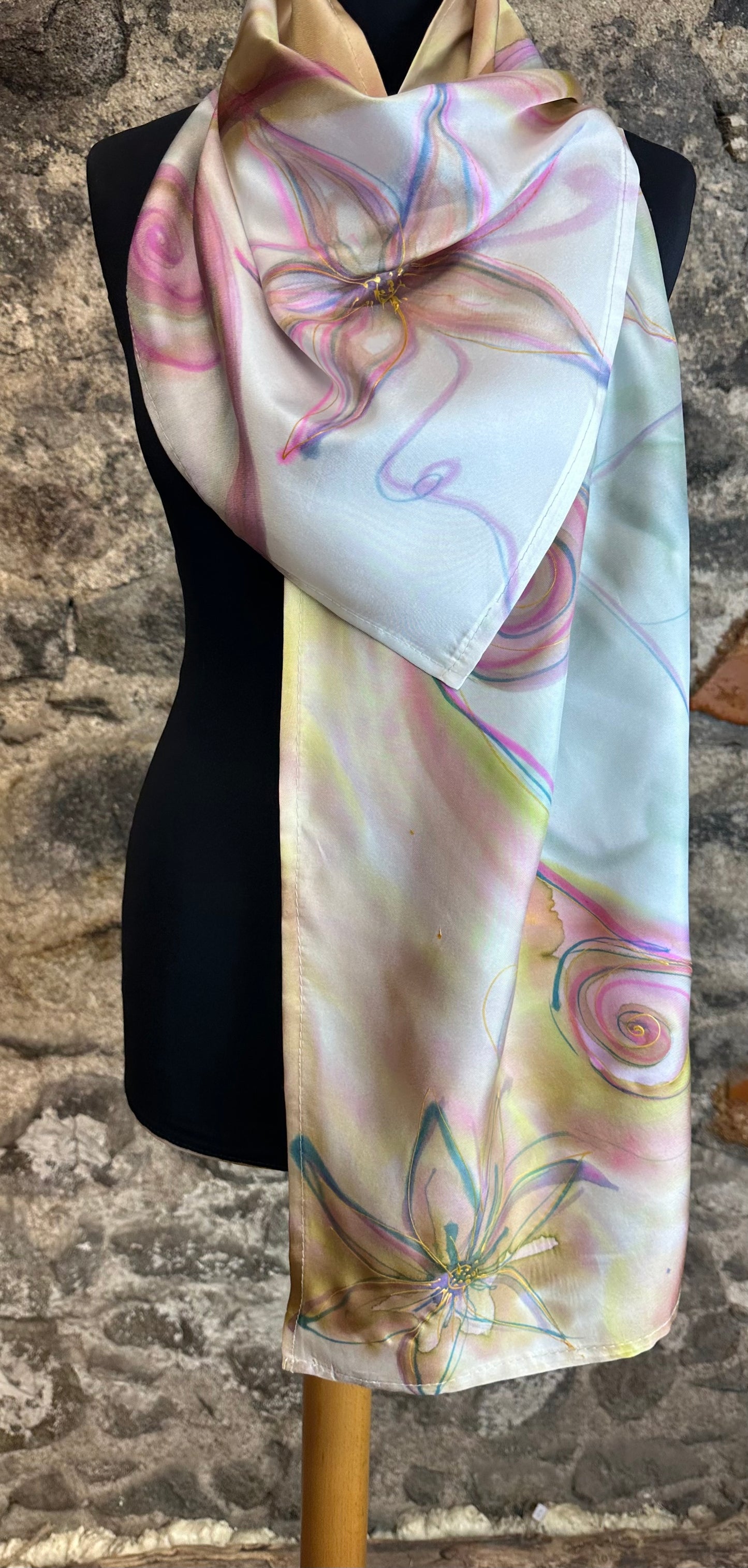 Lorsha Design Handpainted silk scarf collection