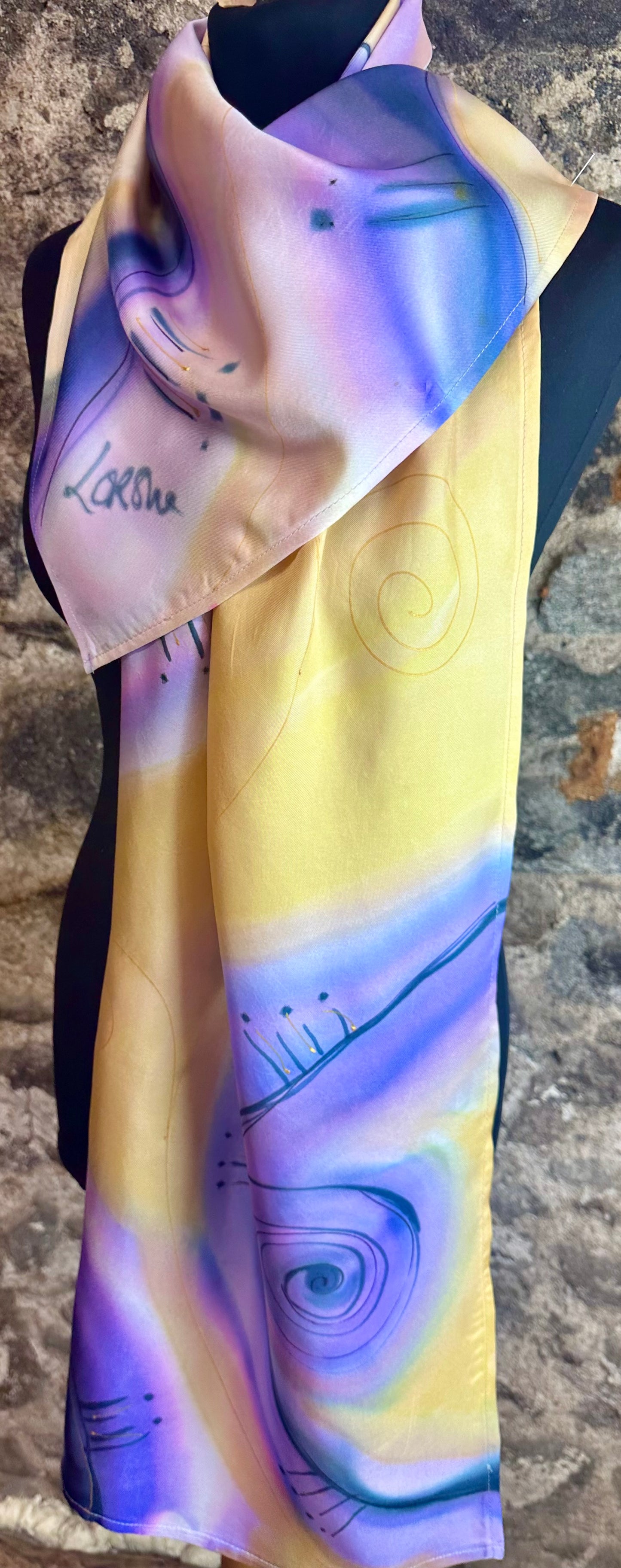 Lorshadesign Handpainted silk scarf collection each piece