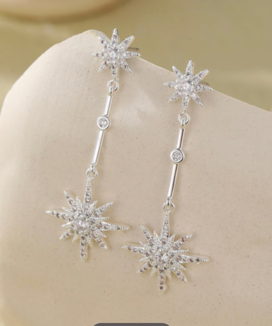 Lorsha statement style star drop earrings ( gift boxed )