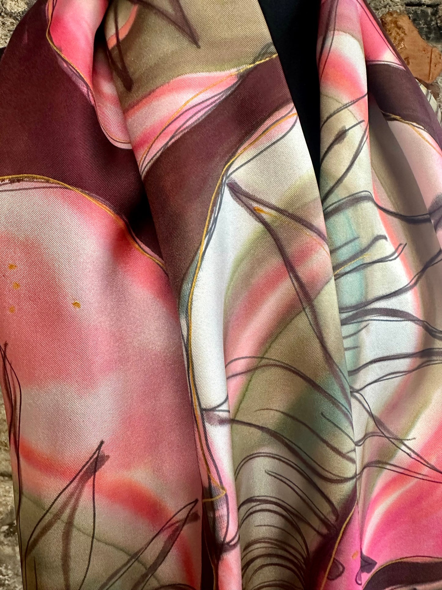 Lorshadesign Handpainted silk scarf collection