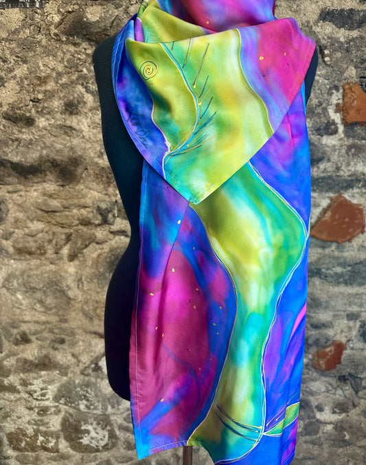 Lorshadesign Handpainted silk scarf collection