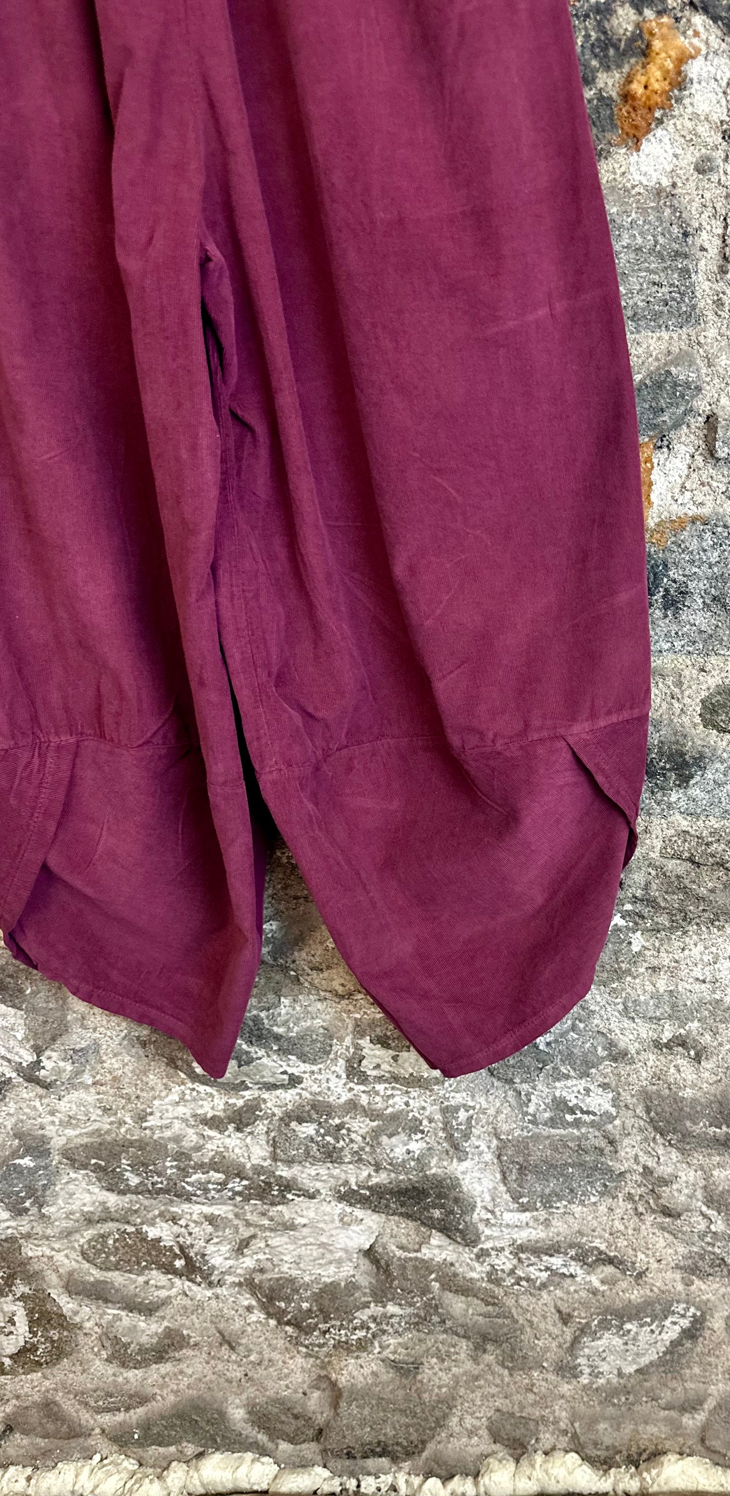 “Toni “ mulberry Italian needle corduroy cocoon cullottes