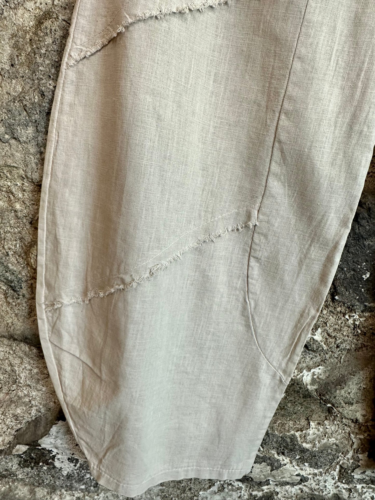 “Lily “ natural Italian linen culottes