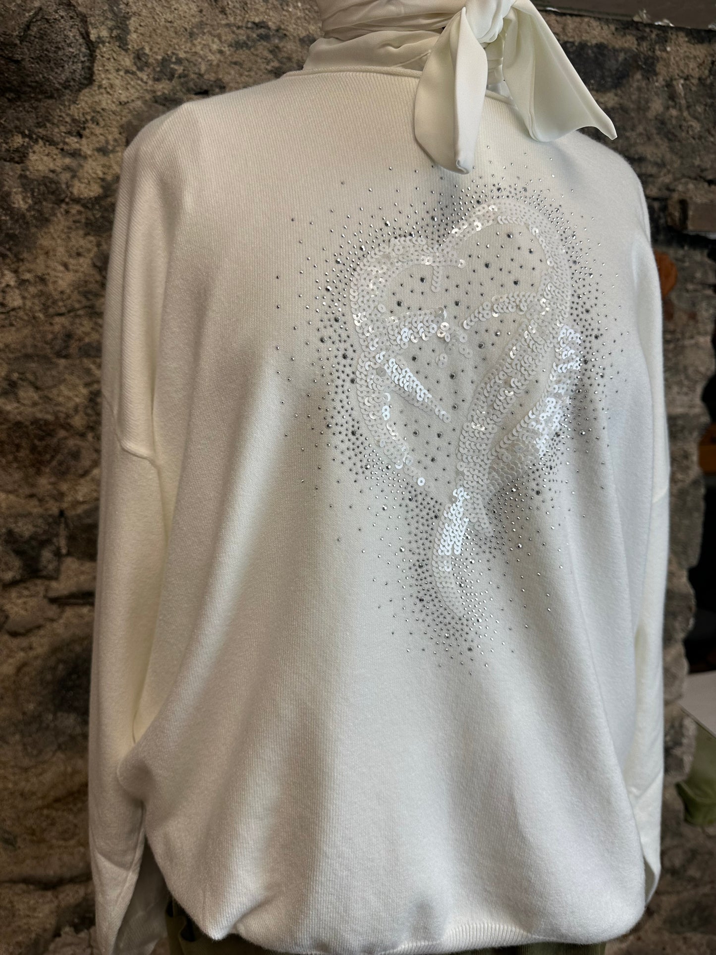 “Sarah “ winter white Italian soft knit