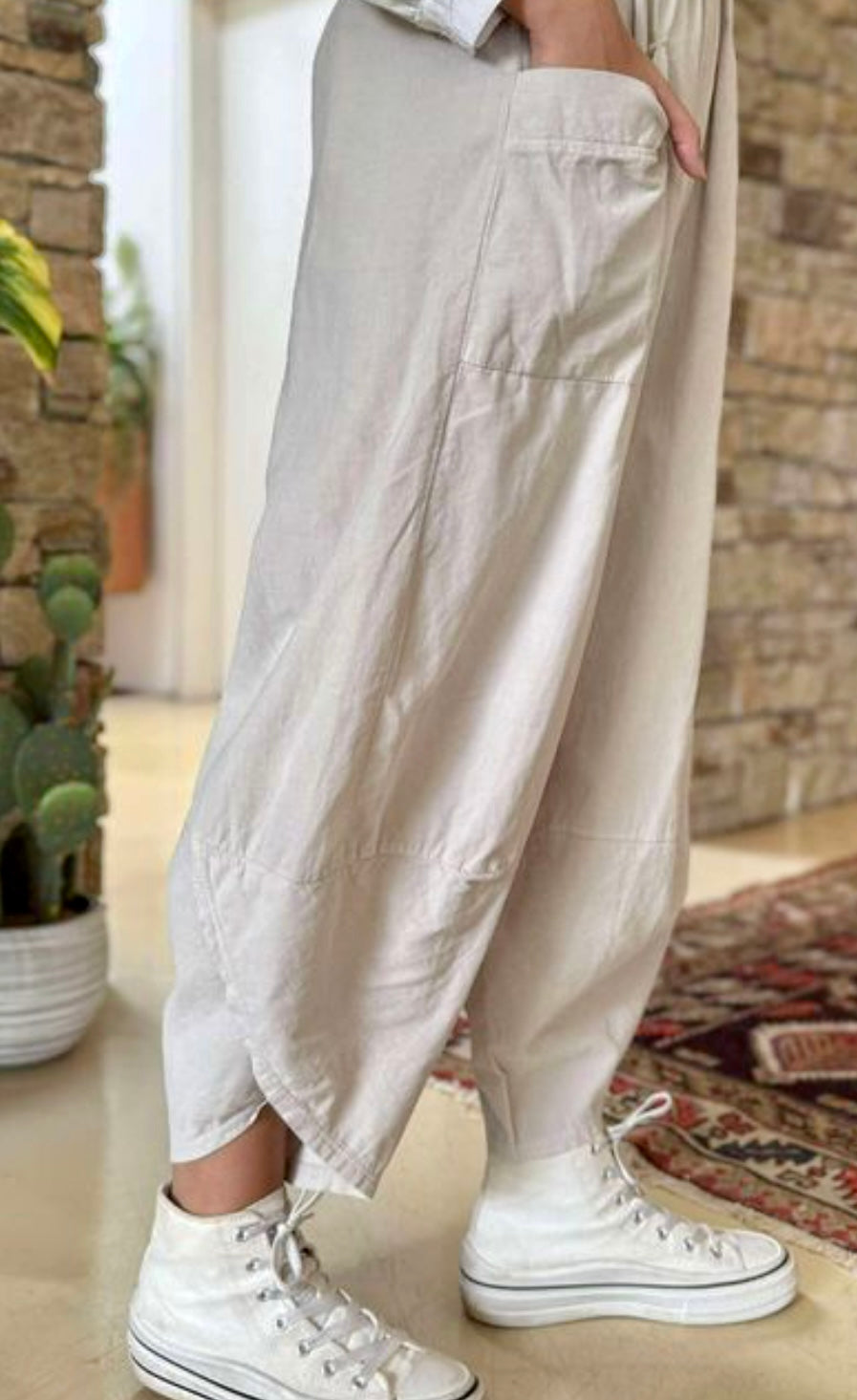 “Toni “ stone needlecord cocoon Italian cullottes