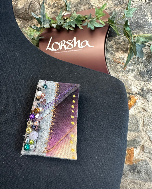 Lorsha Design Handpainted silk brooch pins