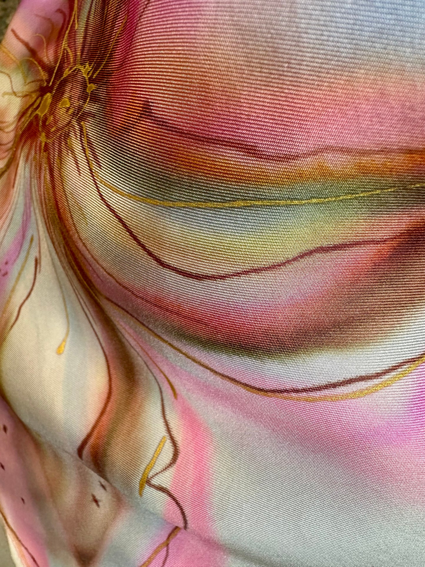 Lorshadesign hand painted silk scarf collection