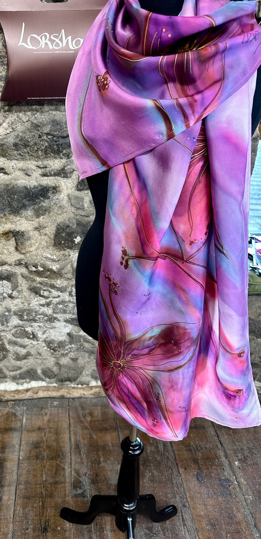 Lorshadesign Handpainted silk scarf collection