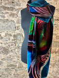 Lorshadesign Handpainted Devore velvet scarf collection