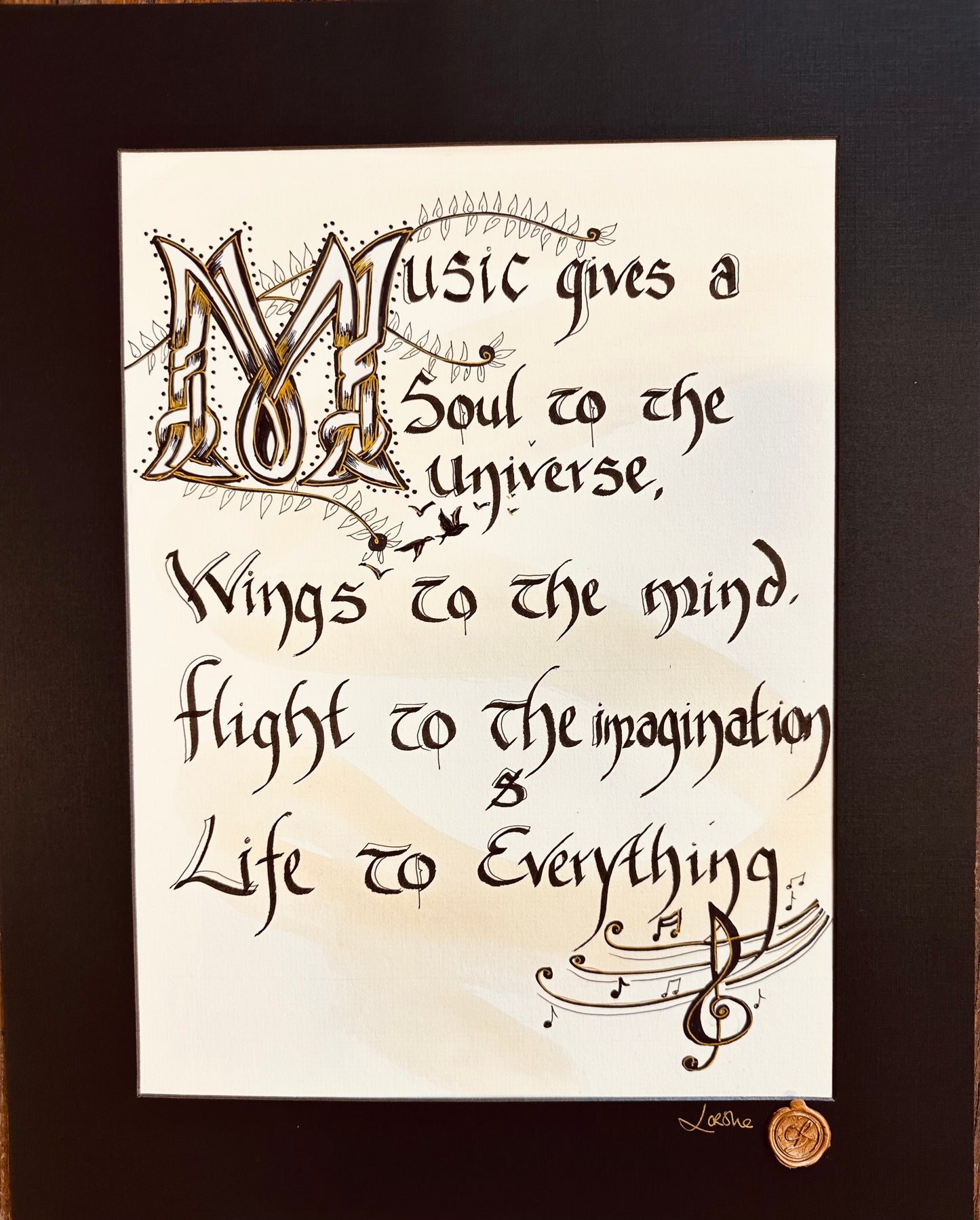 “ music gives a soul ….”