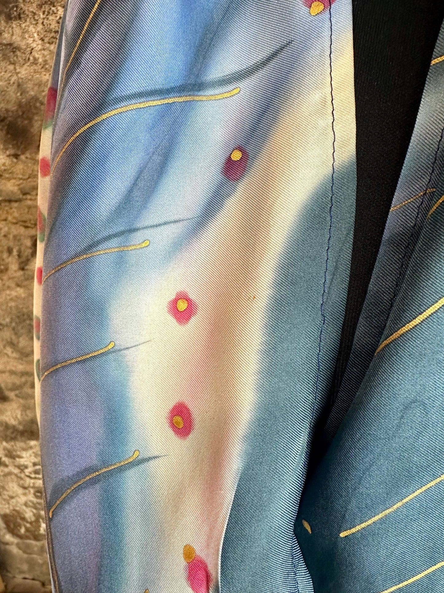 Lorshadesign hand painted silk scarf