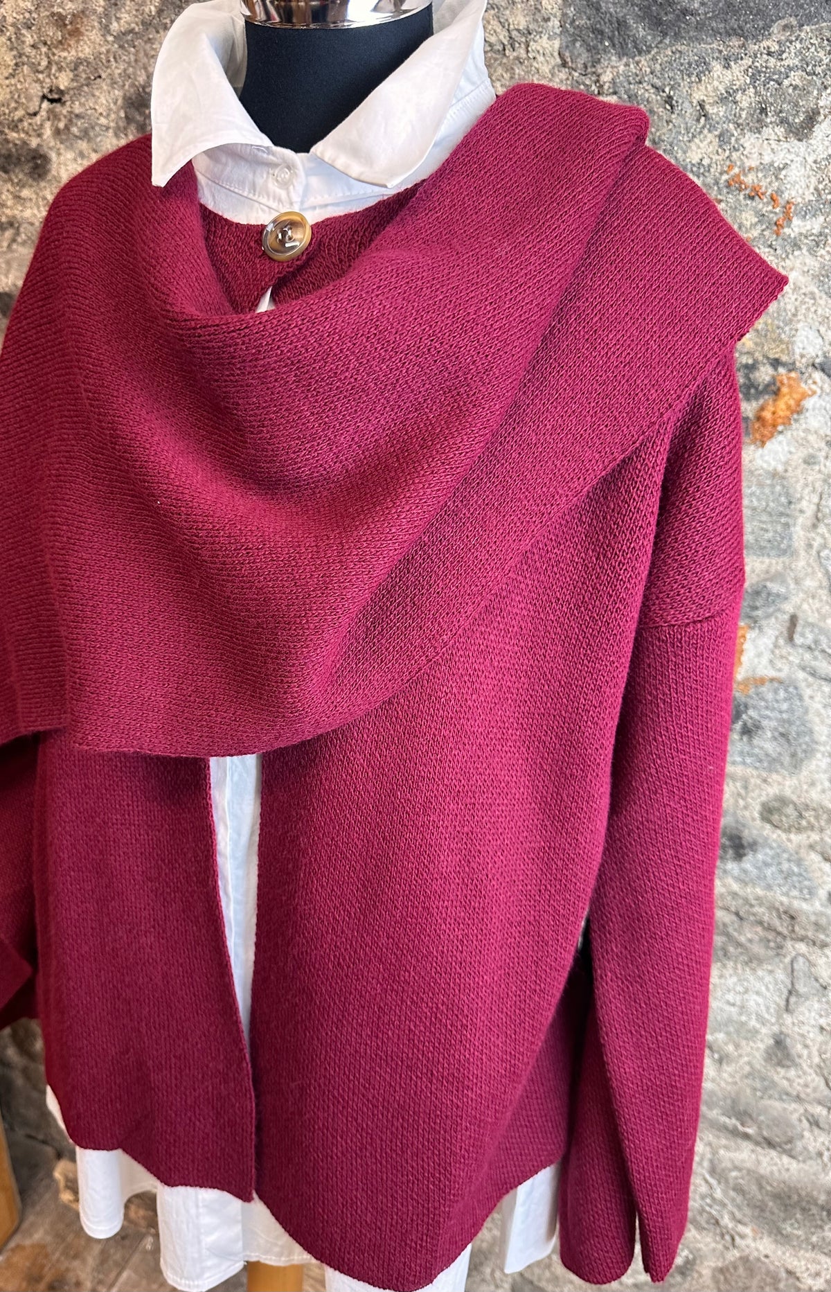 “Larissa” Italian knit wrap cardi