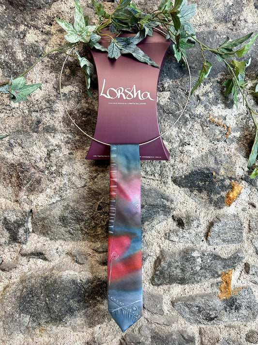 Lorshadesign Handpainted silk tie