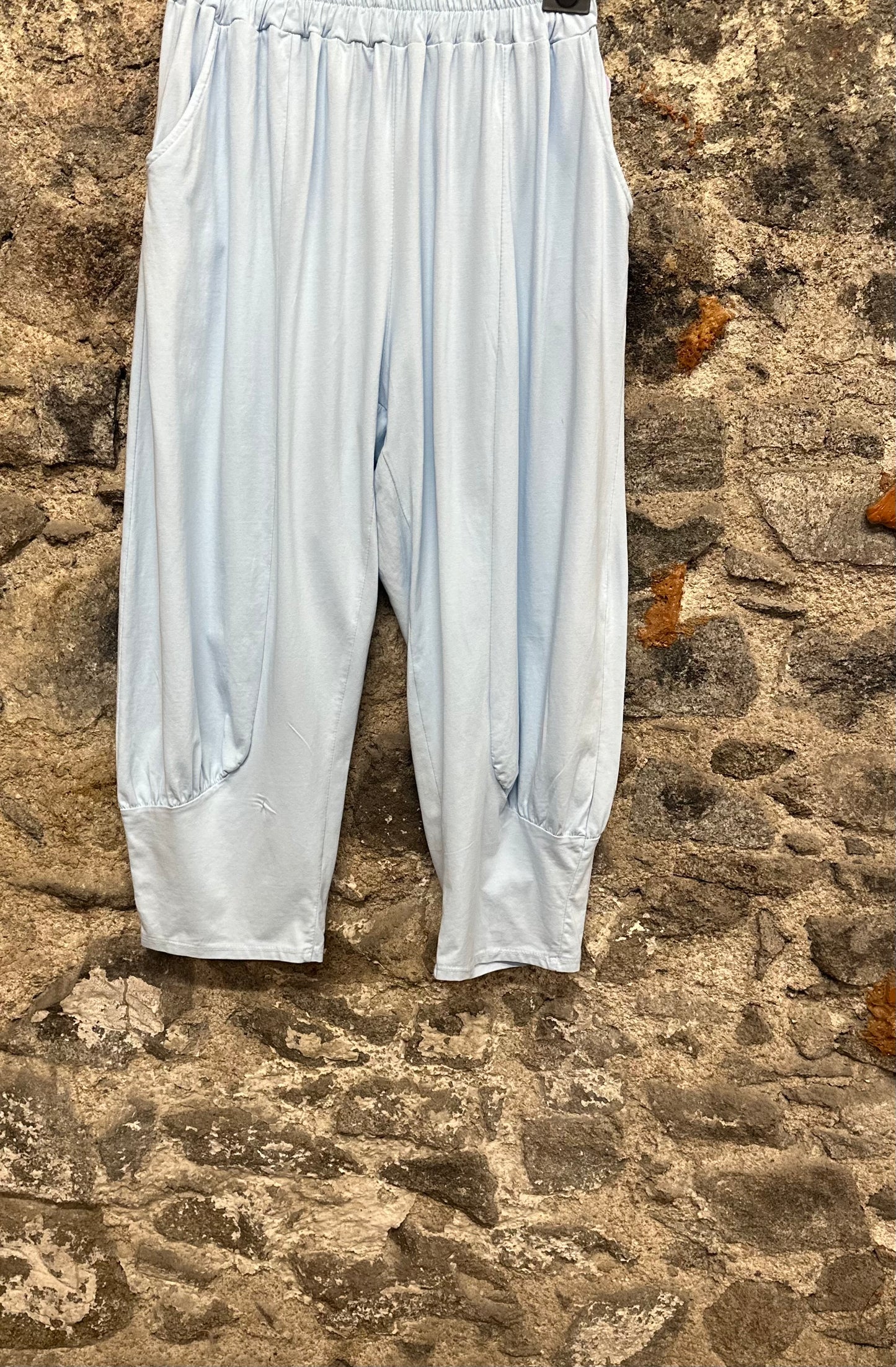 “Derville “ sky blue jersey Italian casual cullottes