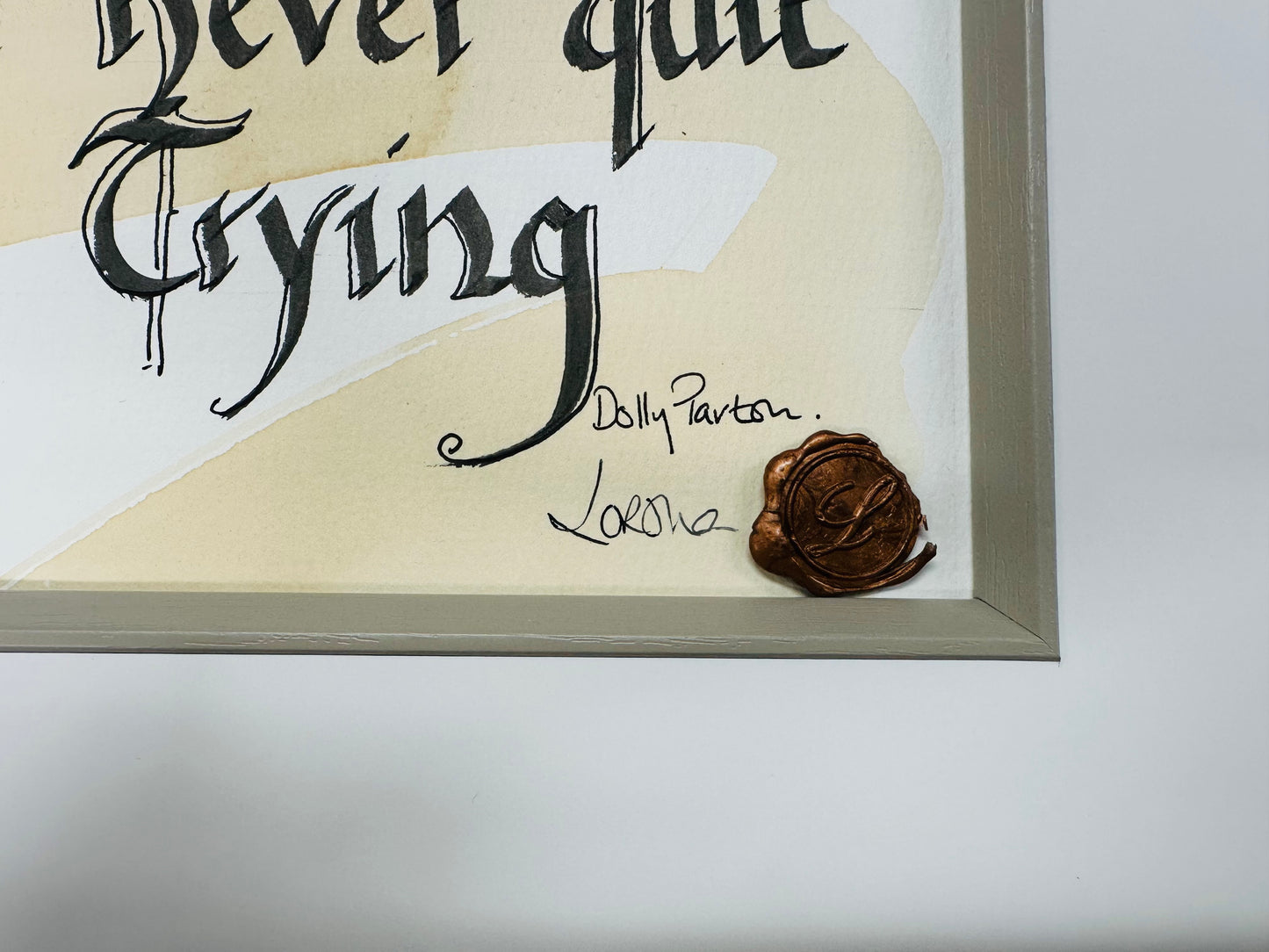 “I never tried quitting …” Dolly Parton