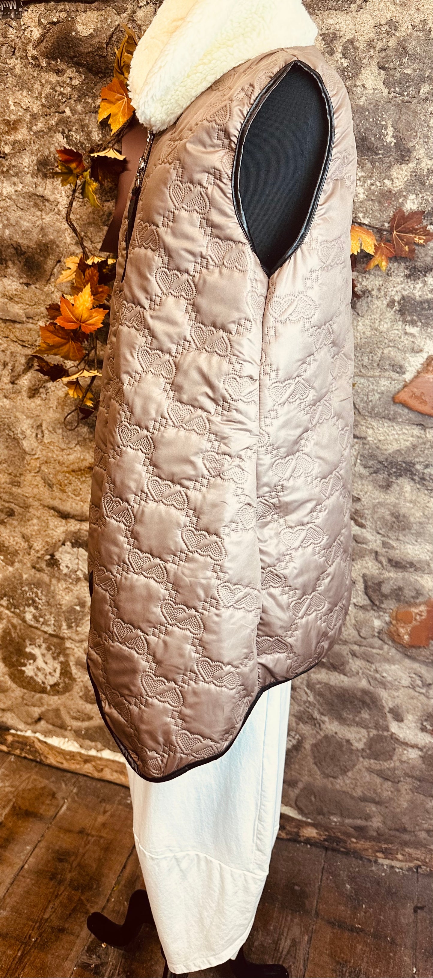 “Jennie “ Italian dove tail gilet mocha