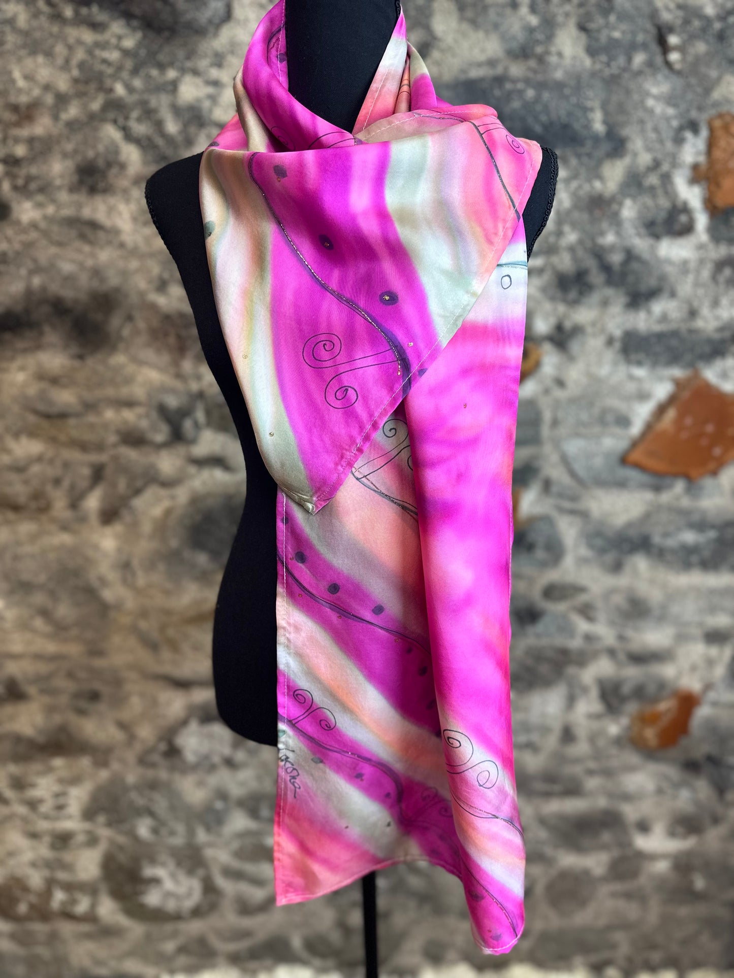 Lorshadesign Handpainted silk scarf collection
