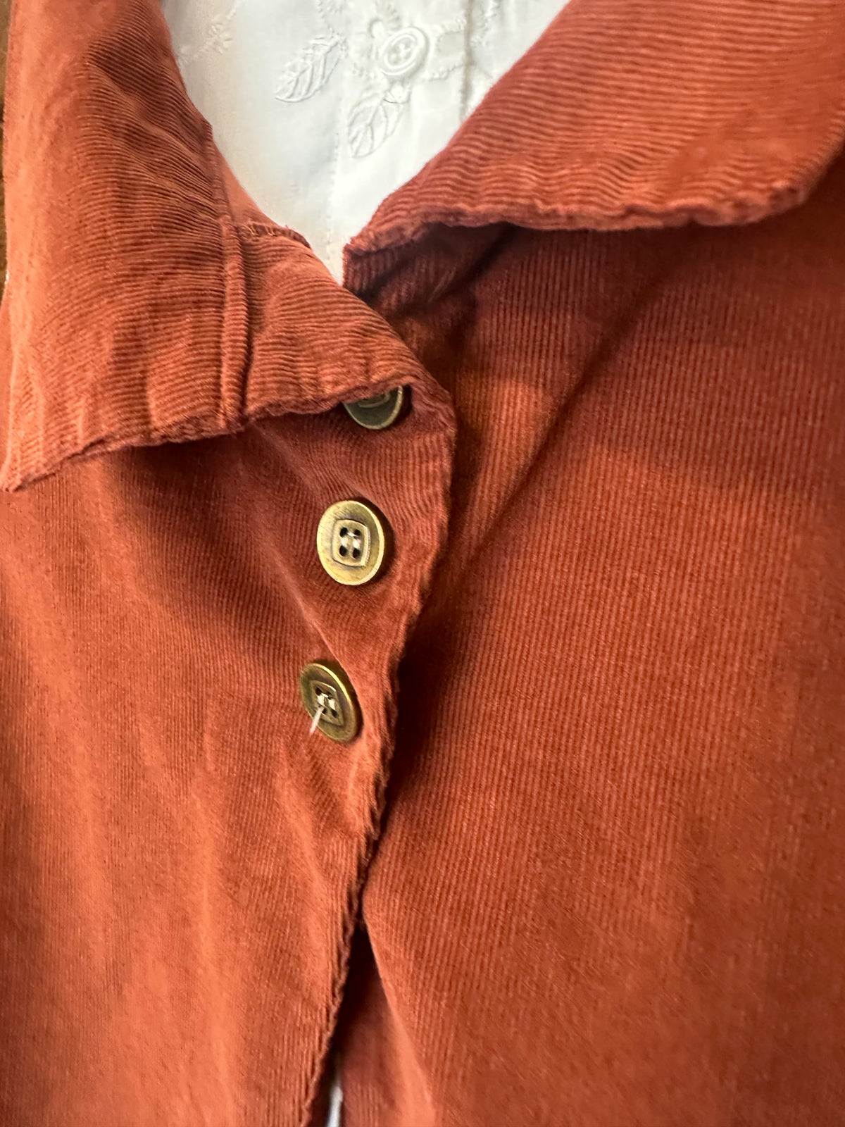 “Kellie” rust pin corduroy waistcoat
