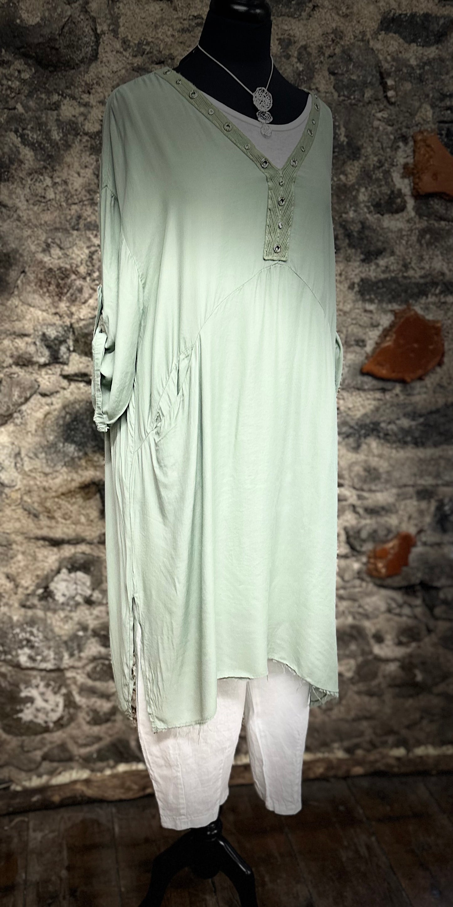 “Marley “ sage green Italian tunic