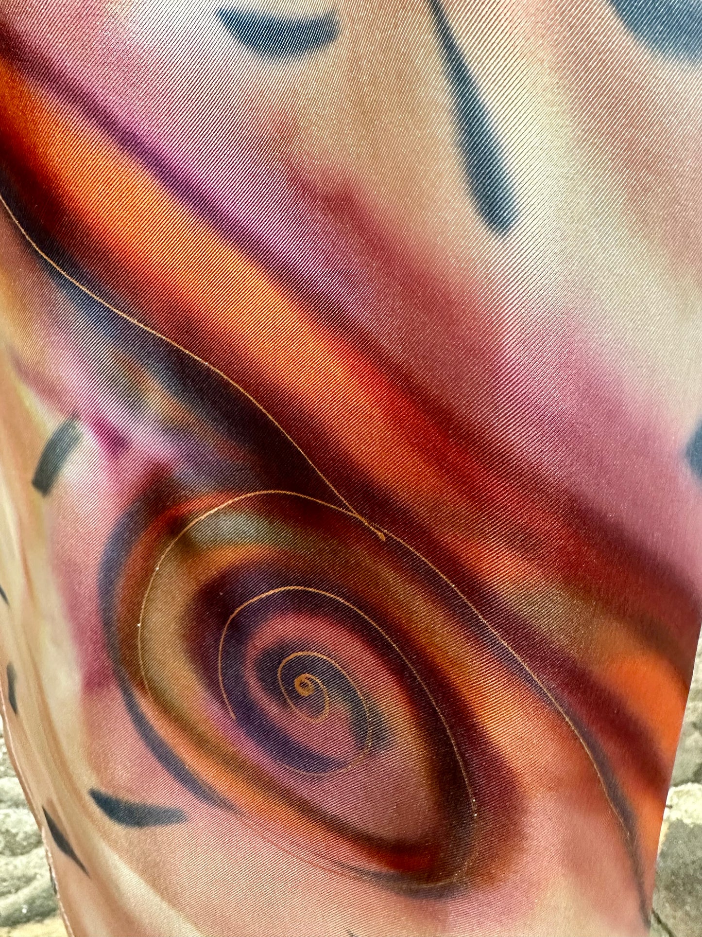 Lorshadesign Handpainted twill silk scarf