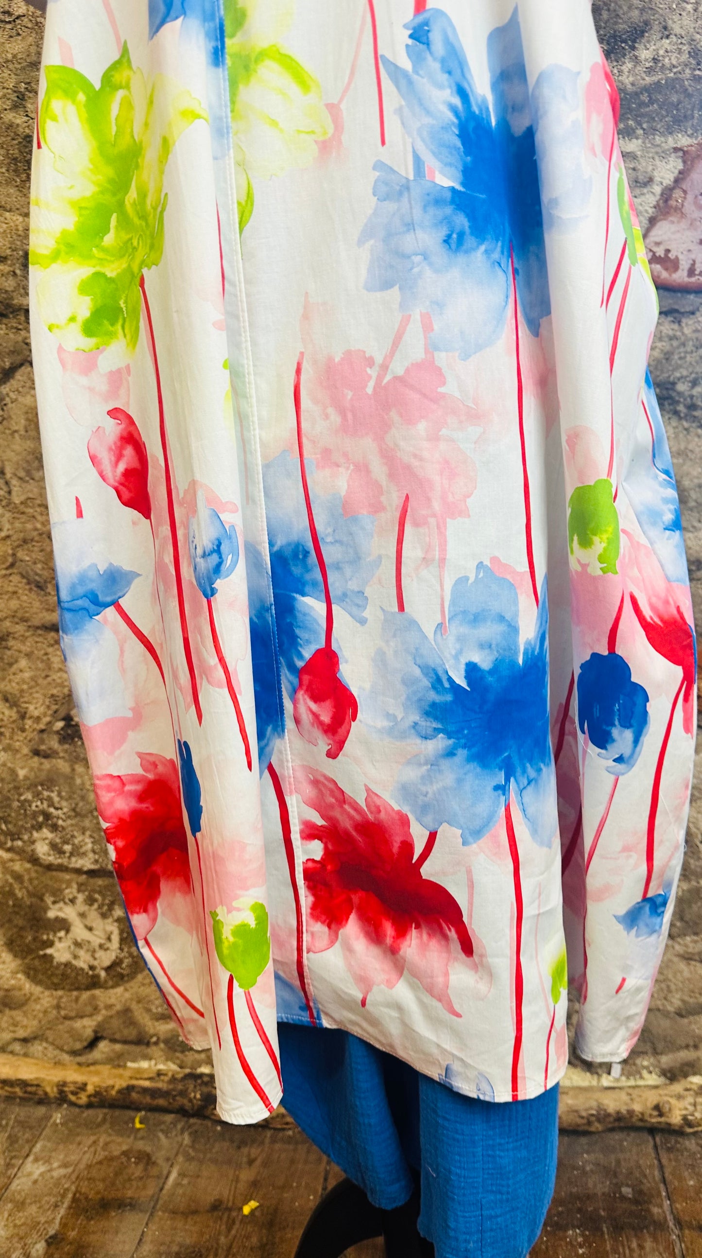 “Water colour bloom “ 🌺 Italian cocoon dress