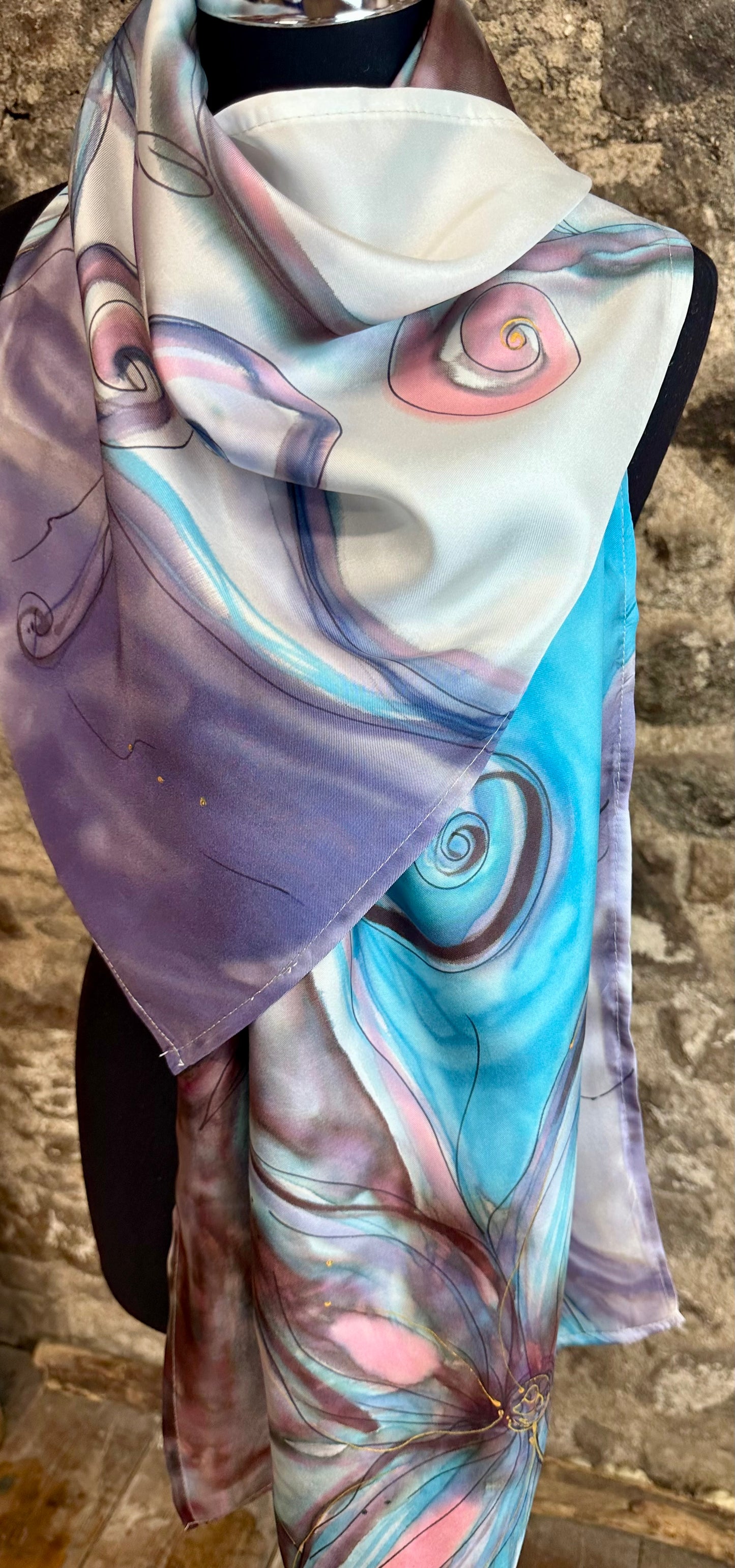Lorshadesign Handpainted silk scarf collection