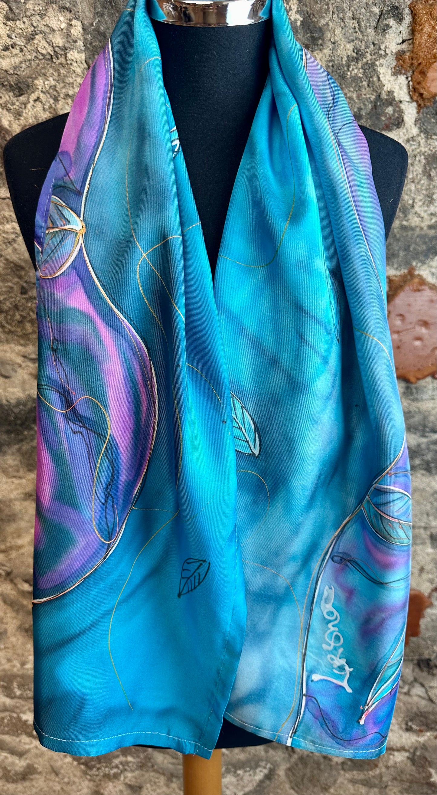 Lorshadesign Handpainted silk scarfs