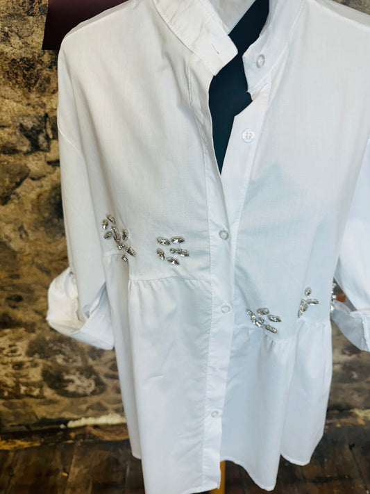 “Sira “ Italian diamantés dress shirt