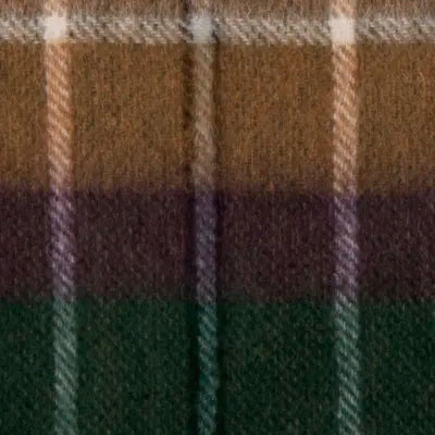 “Mackenzie “ heather purple and camel 100%wool scarf