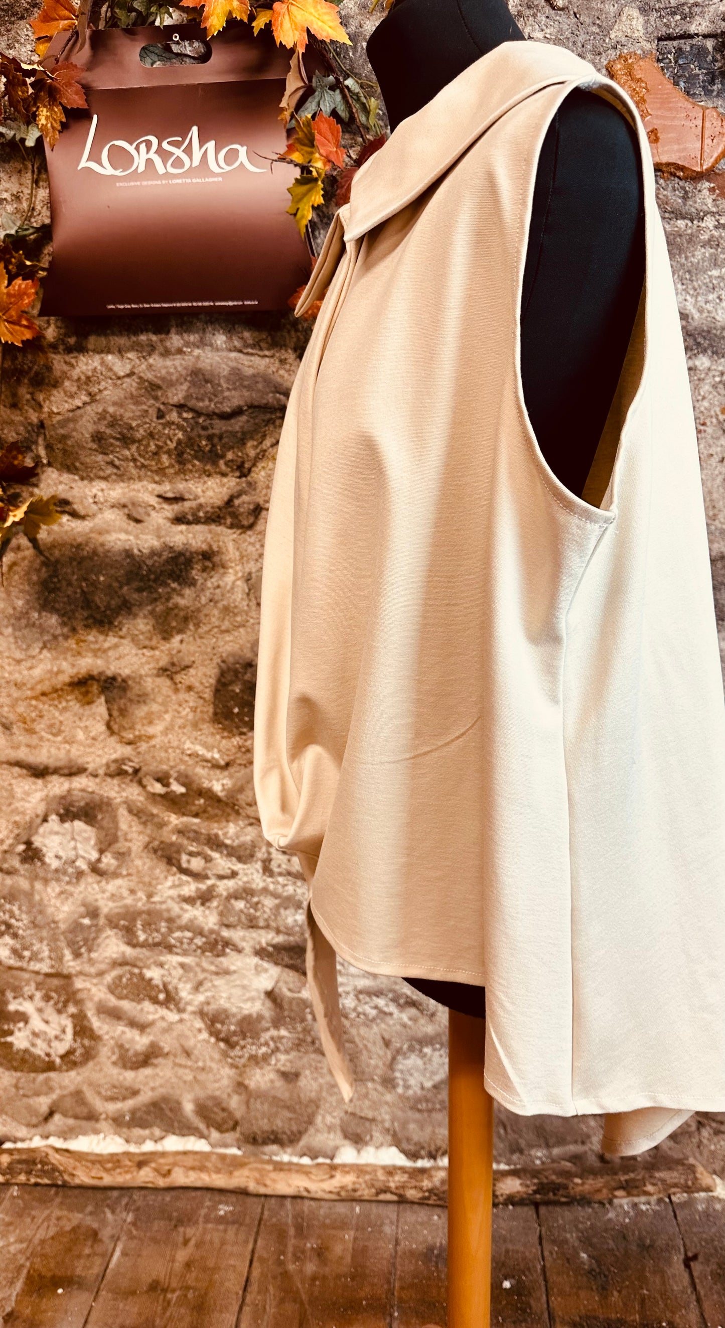 “Reilly “ cream irregular italian tunic