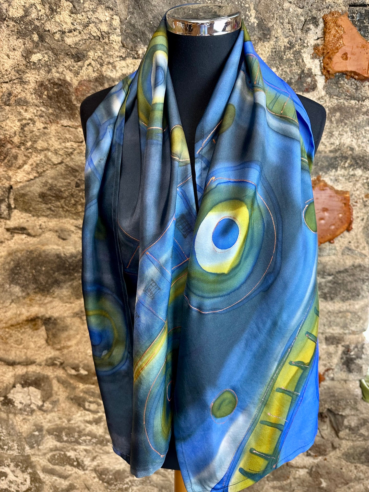 Lorsha Handpainted silk scarf