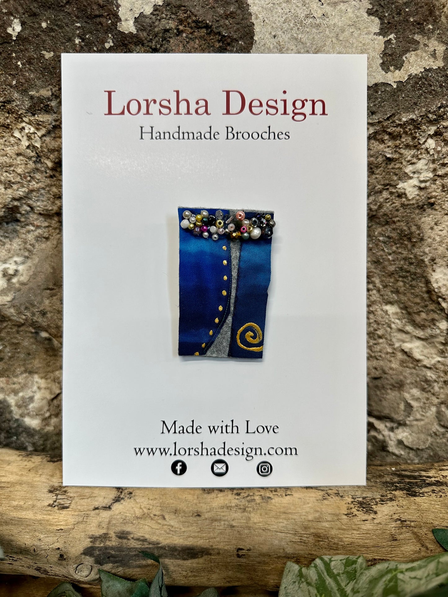 Lorshadesign Handpainted silk brooch pins