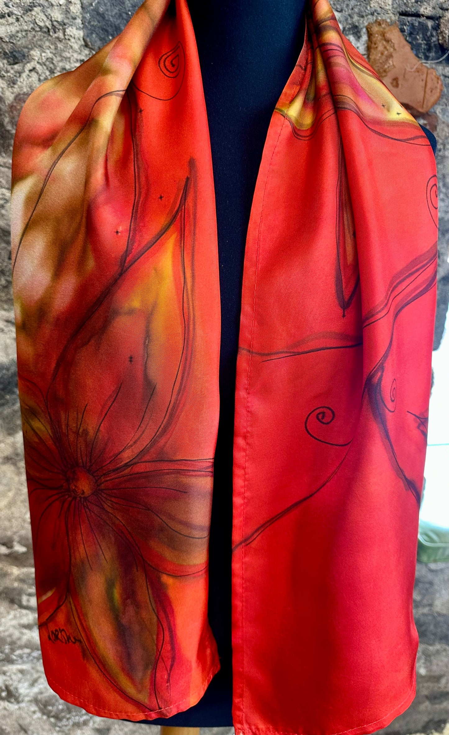 Lorsha Handpainted silk scarf collection