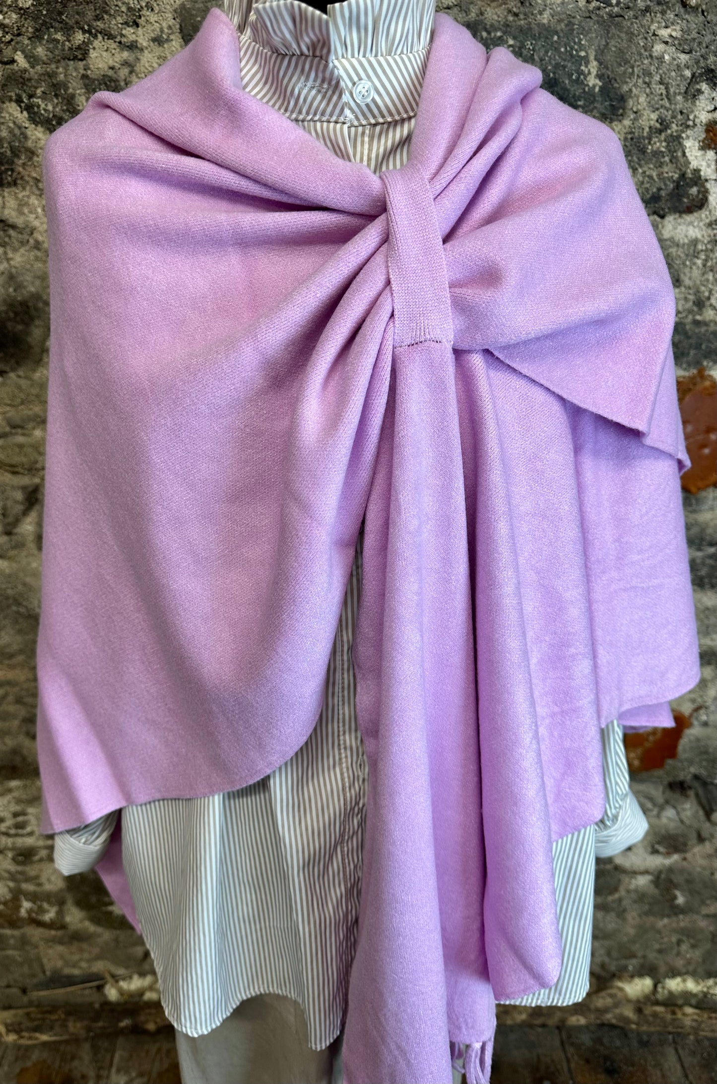 “Chelsea “ soft fine knit loop stole hyacinth