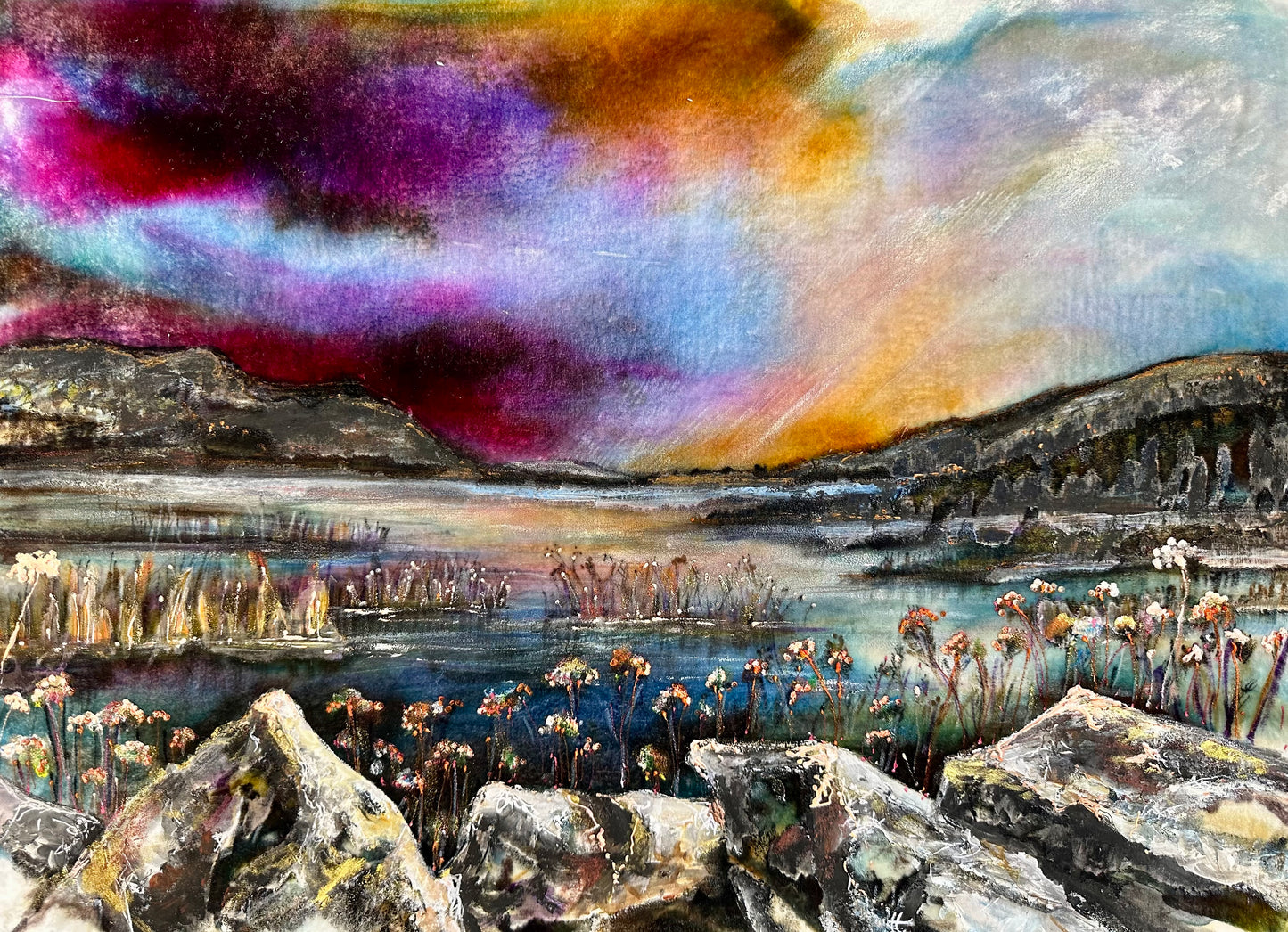 “Out of the dark” camlough lake County Armagh …….through storm skies and silent waters, light finds its way home