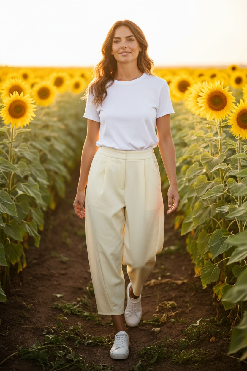 “Lottie “ lemon beautiful Italian barrell leg trousers