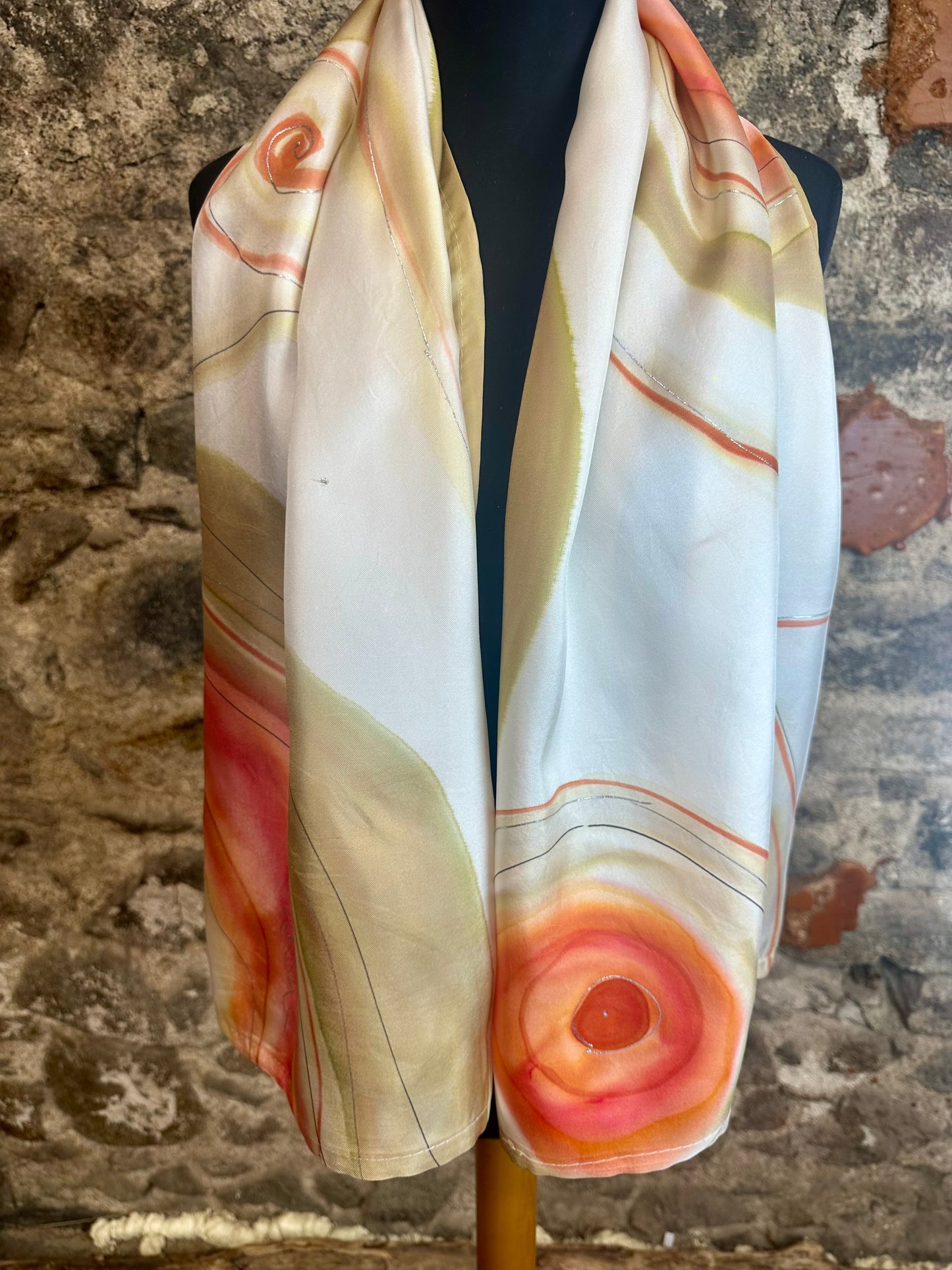 Lorshadesign Handpainted silk scarf