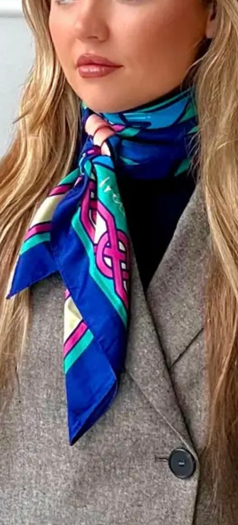 Maeve Poly silk trinity heritage square scarf