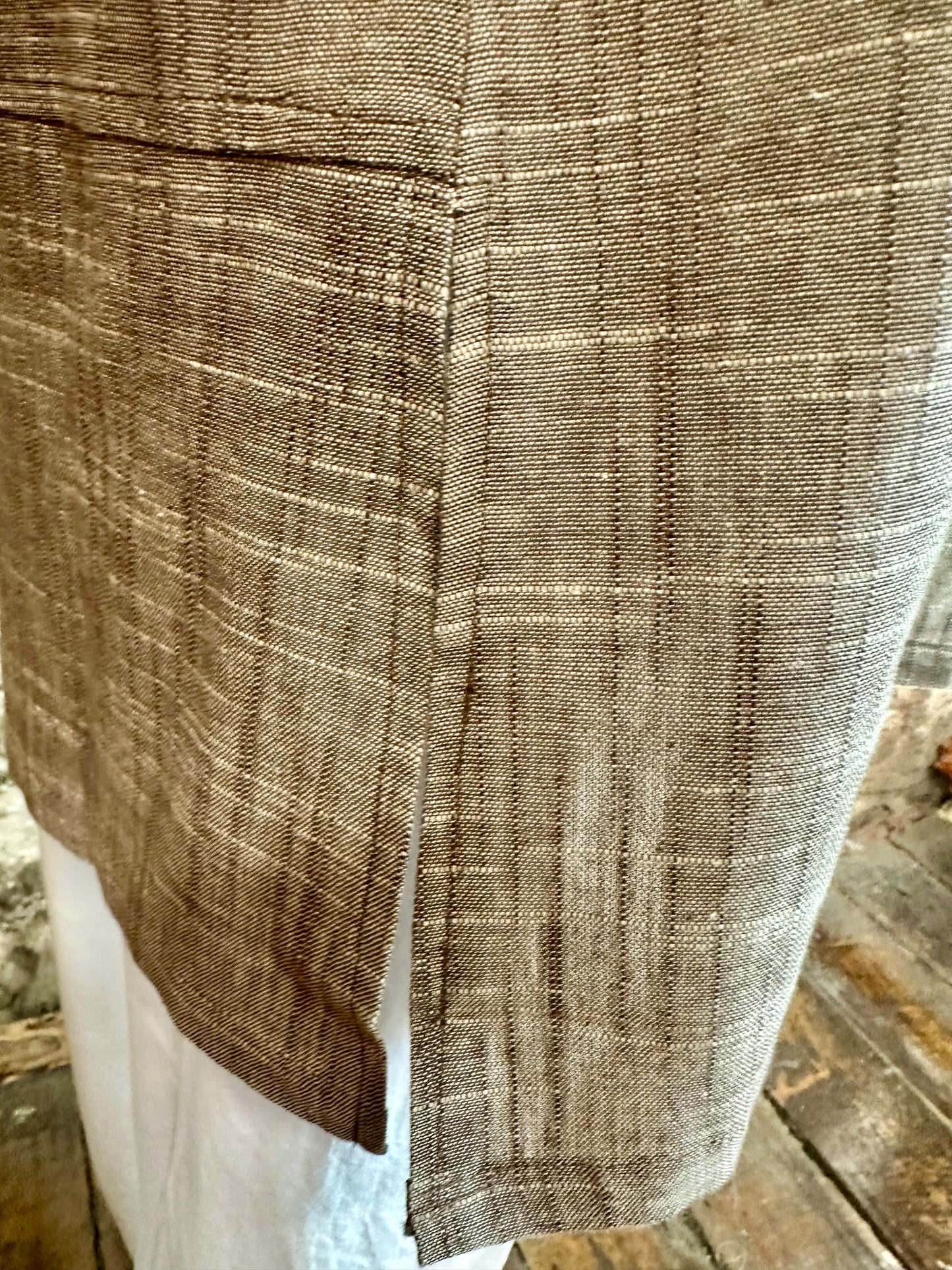 “Ava” coco Italian linen mix tunic