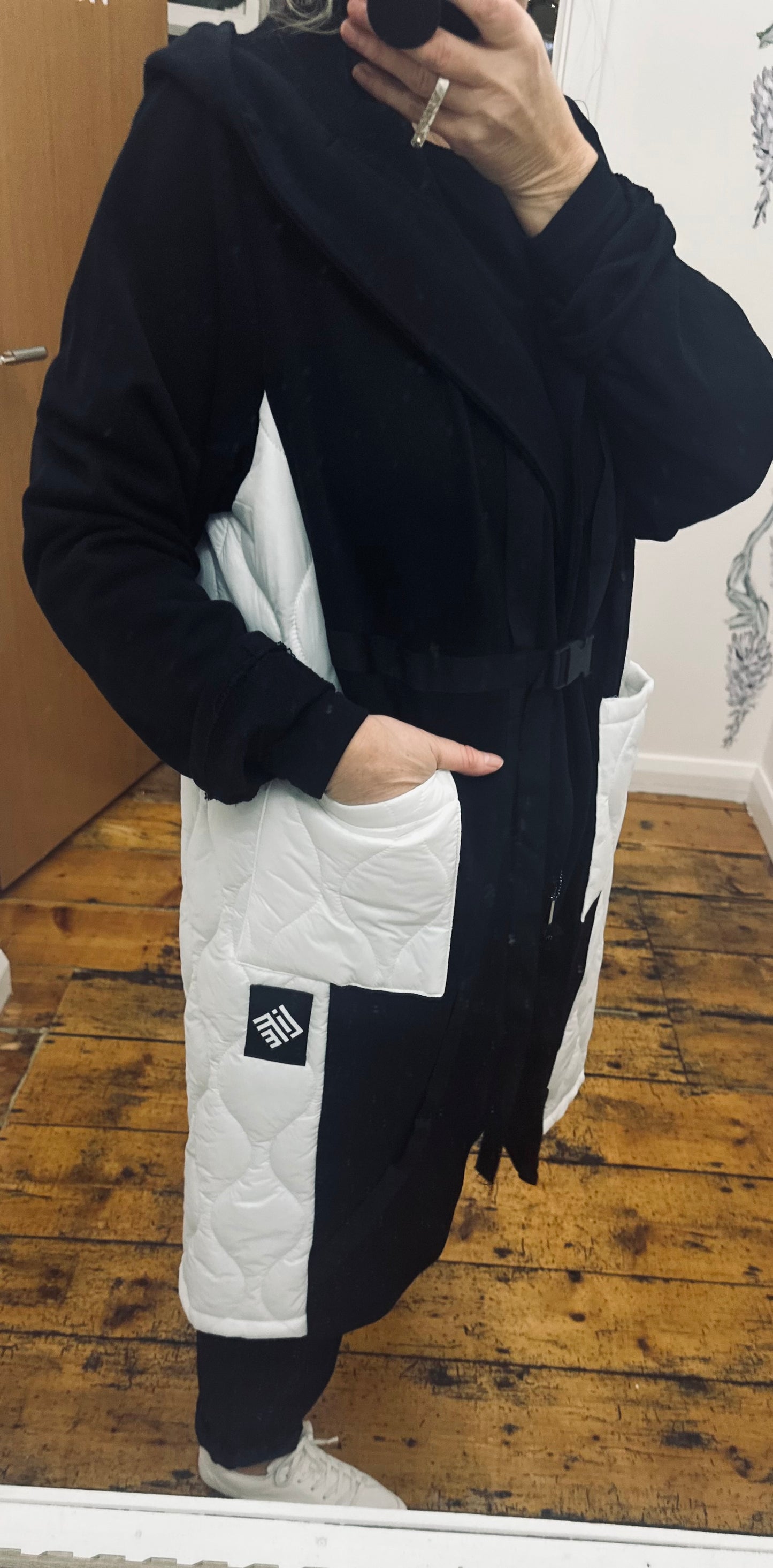 “Estelle “ mixed fabric jersey jacket