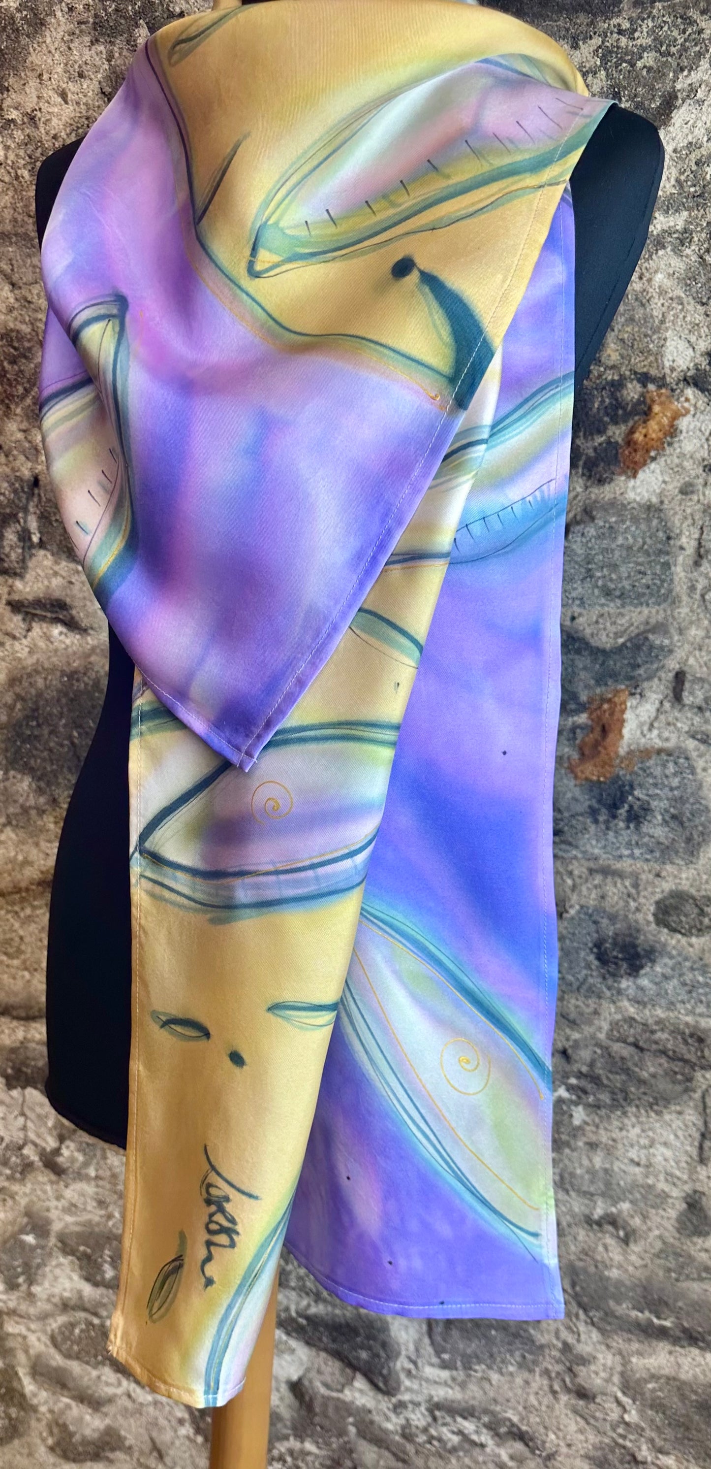 Lorsha Handpainted silk scarf collection