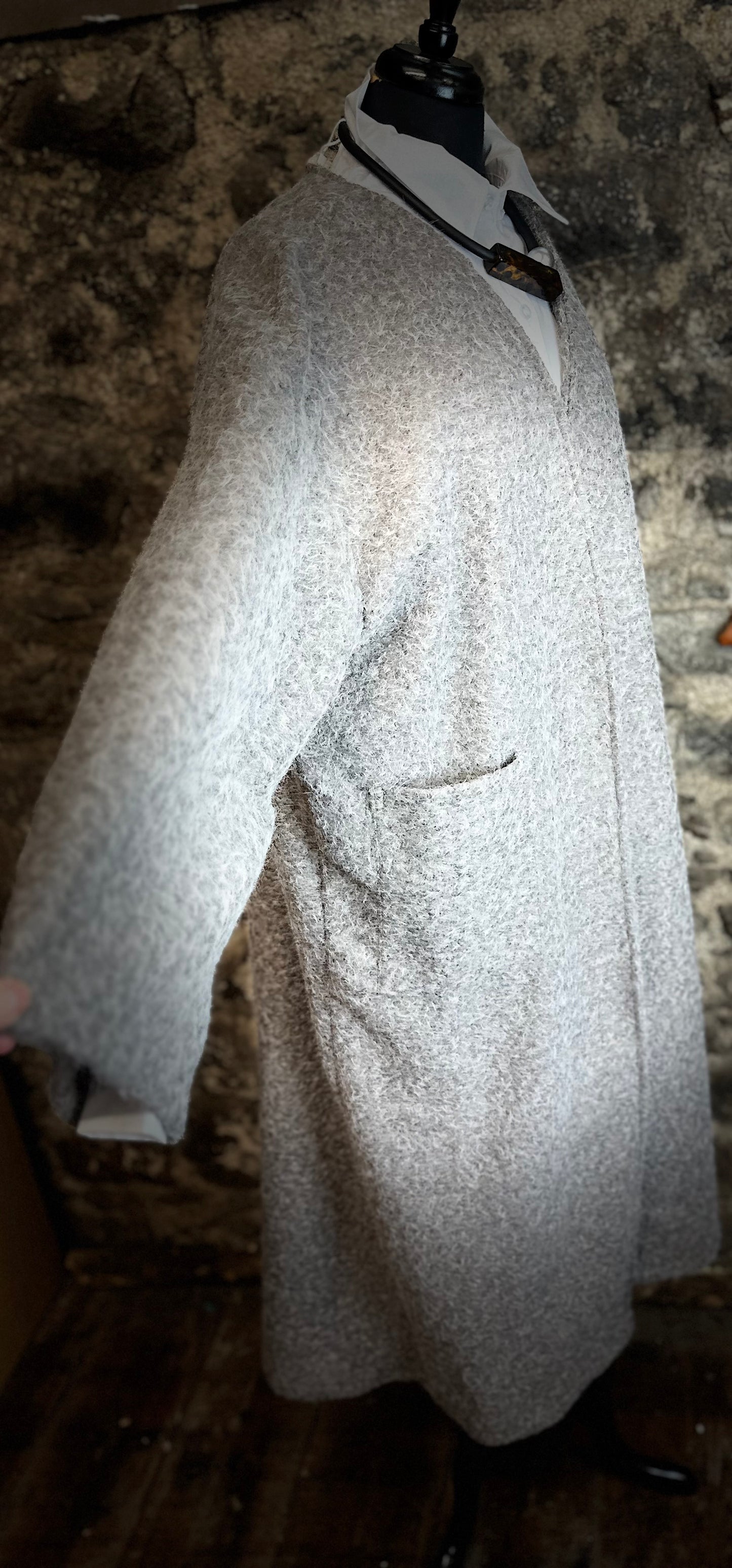 “Kiera “mocha Italian super cosey full length kimono shacket