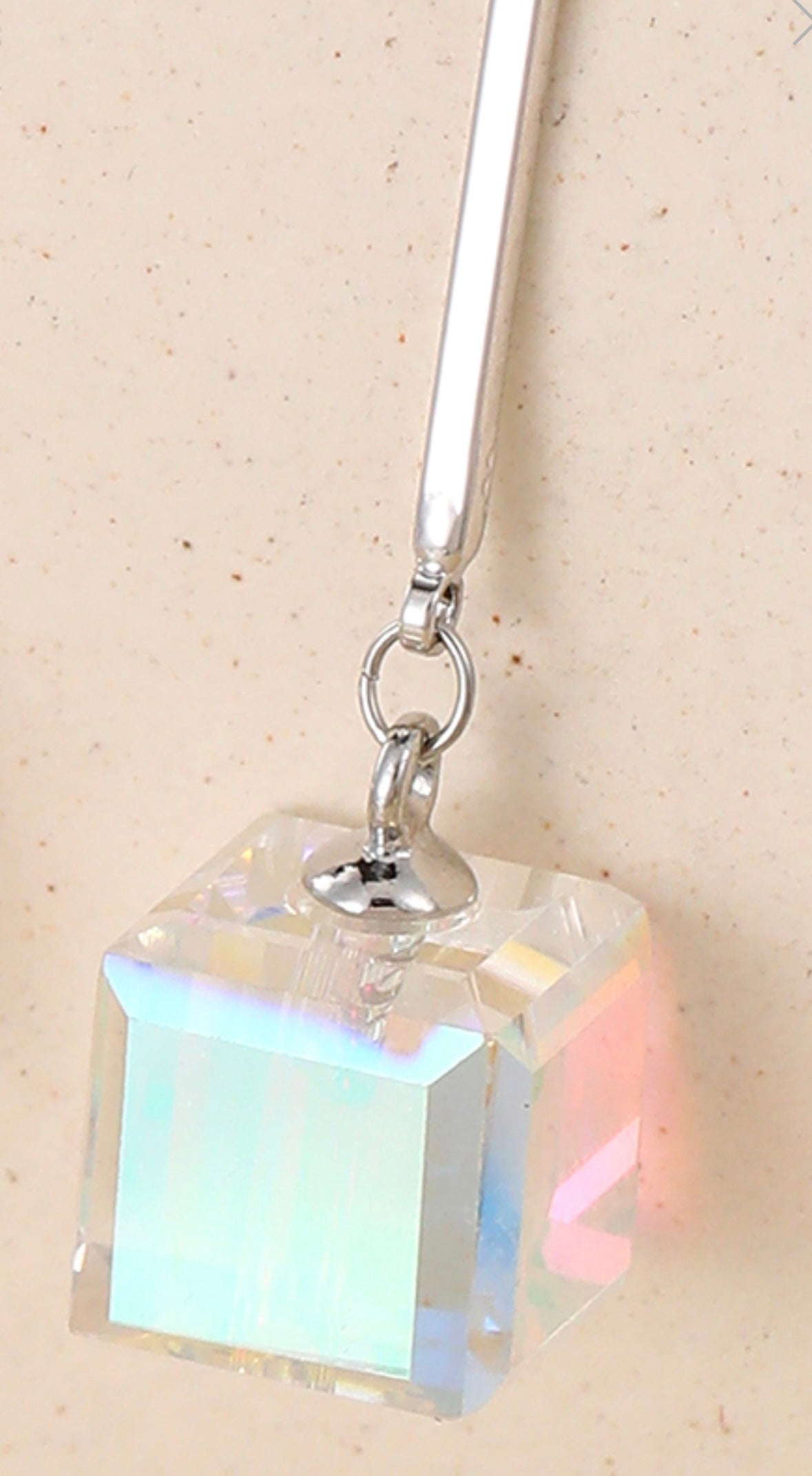 Statement gift boxed cube drop earrings