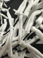 Textile ivory fabric statement neckpiece