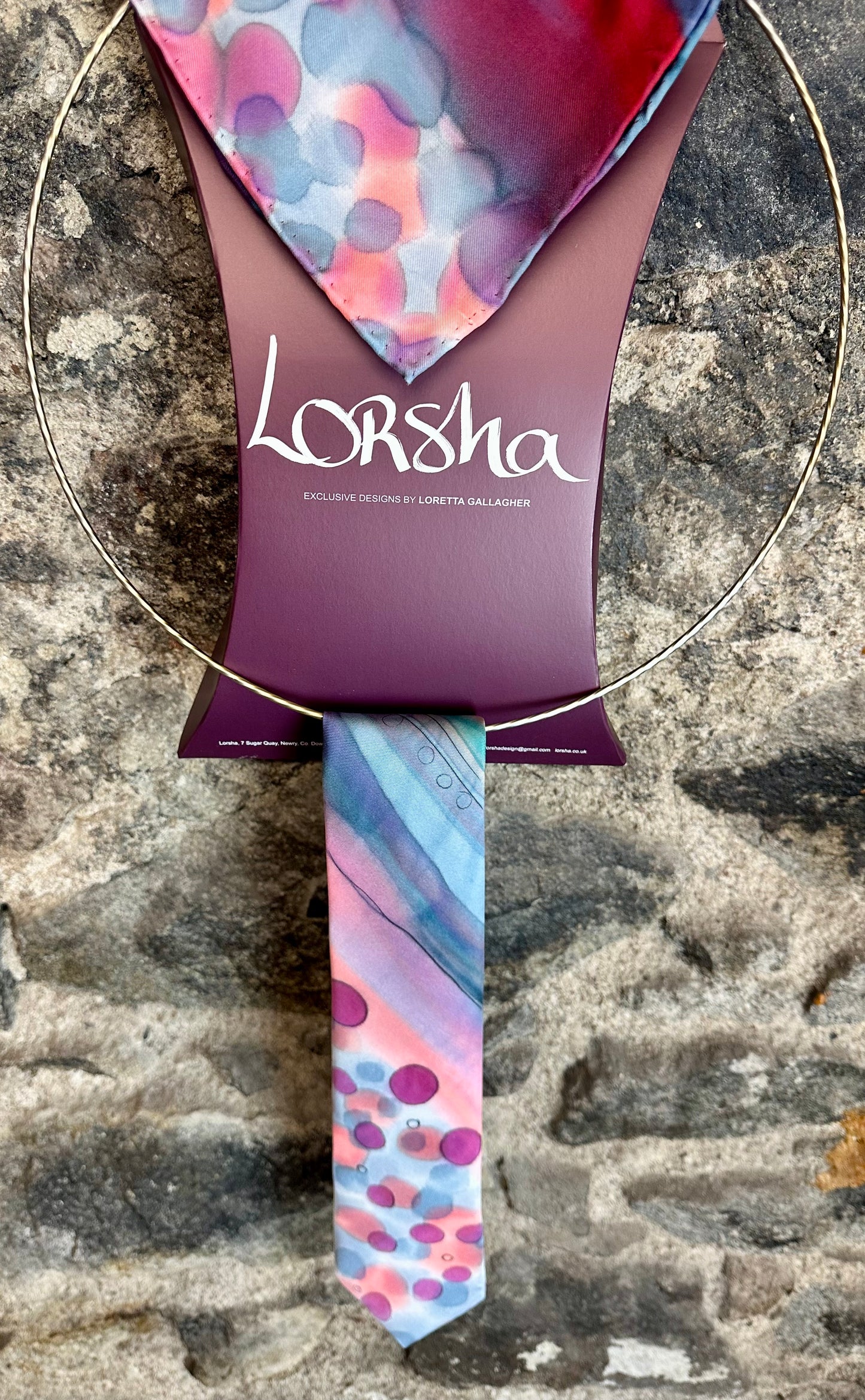 Lorshadesign Handpainted silk tie collection