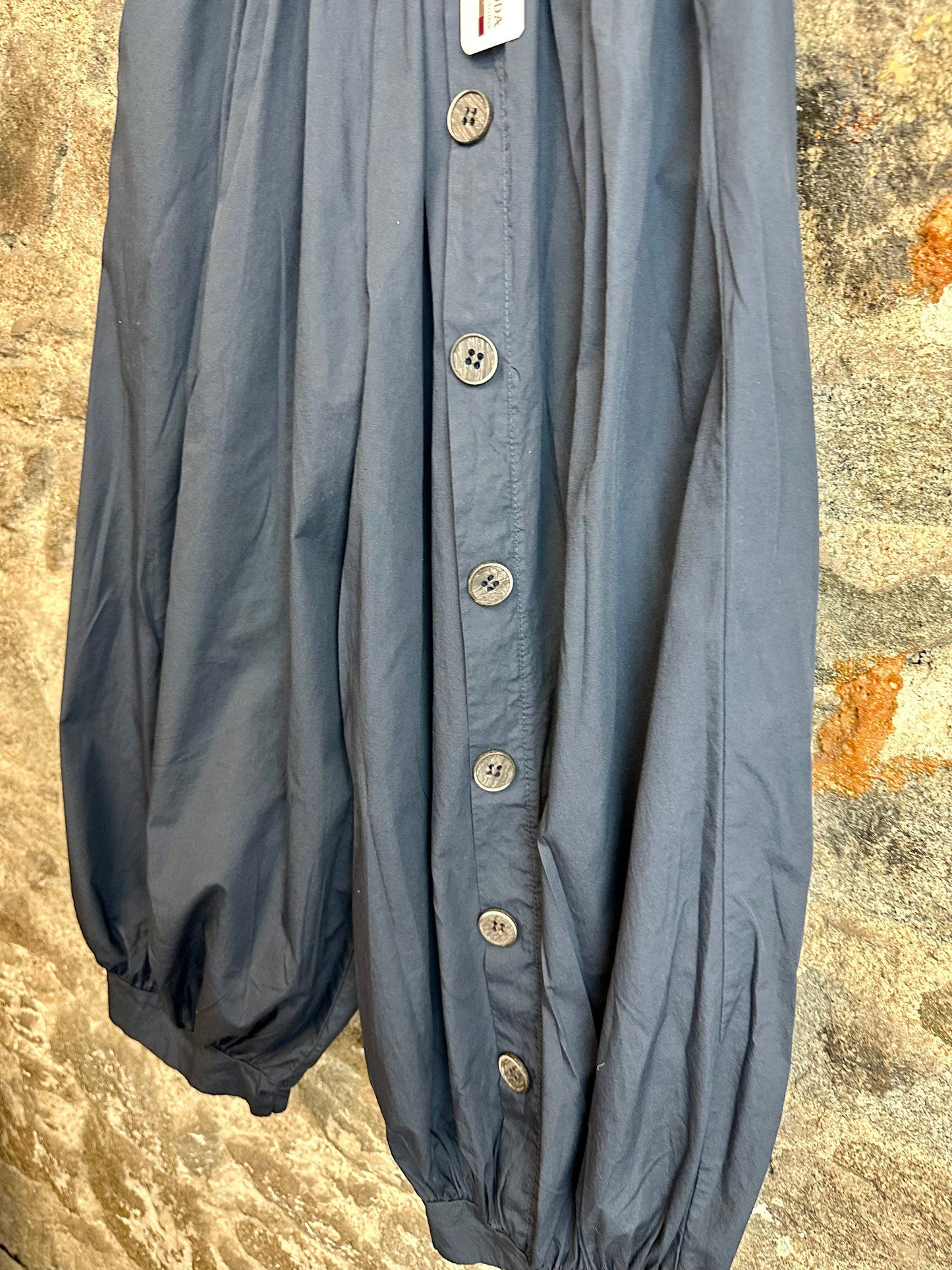 “Charlotte “ indigo navy Italian button trouser