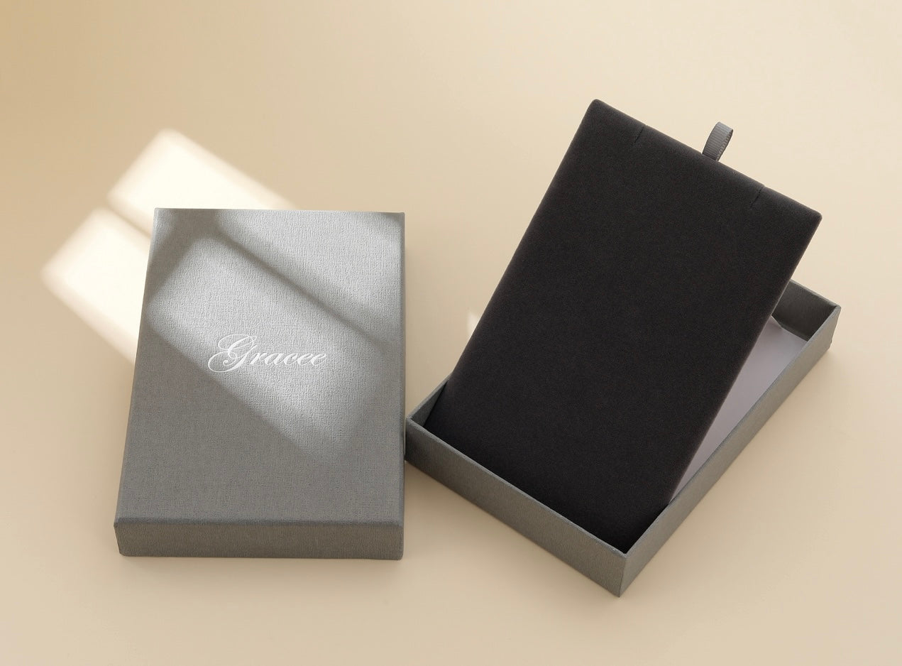 Gold and grey leather contemporary statement neckpiece